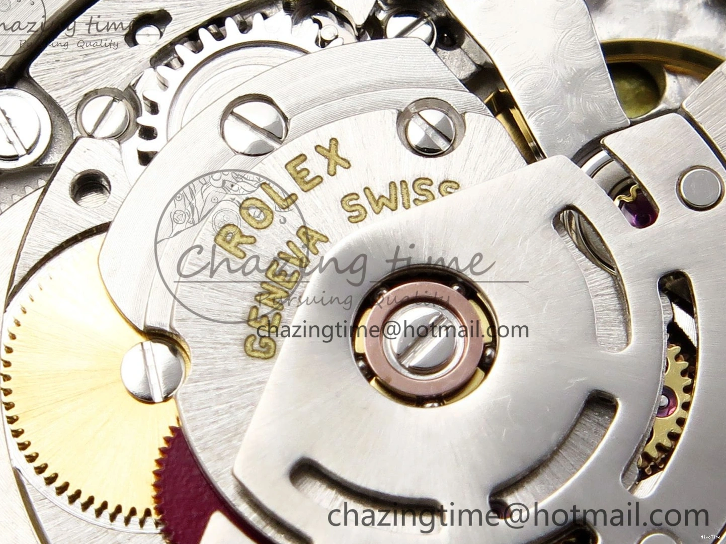MiroTime 0523 QuickDry DayDate 40 SS GSF Gain Weight Blue Roman Dial Diamonds Bezel on President Bracelet A 1917